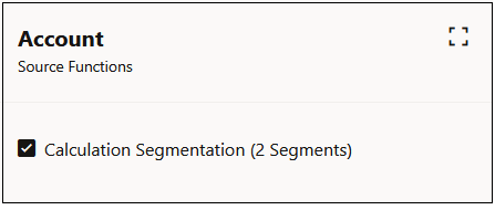 Calculation Segmentation example showing two segments selected