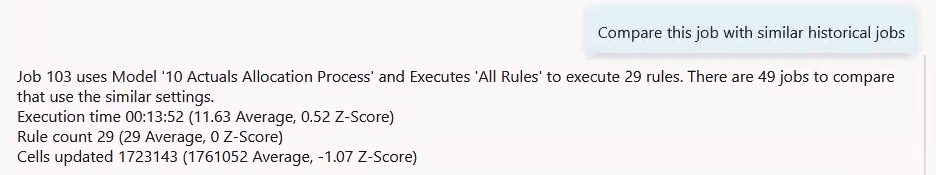 Compare this job with similar historical jobs example Compare this job with similar historical jobs example