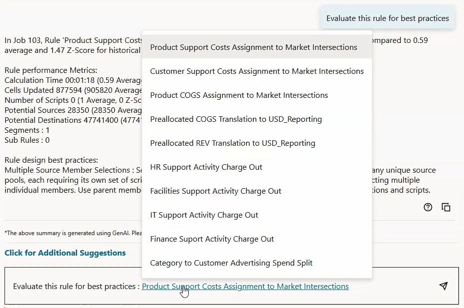 Evaluate rule for best practices example Evaluate rule for best practices example