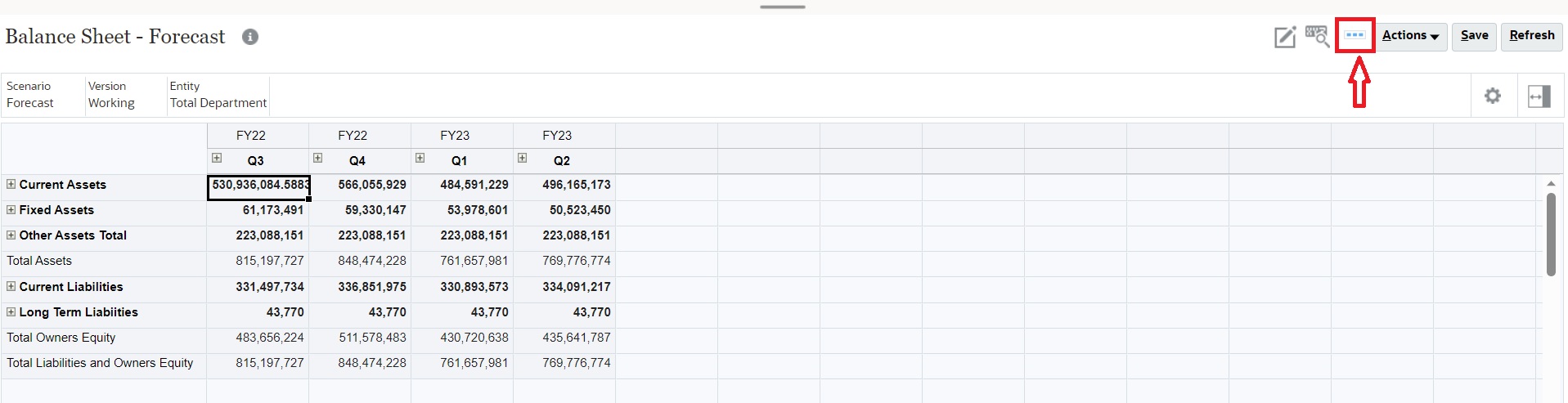 Form with status indicator