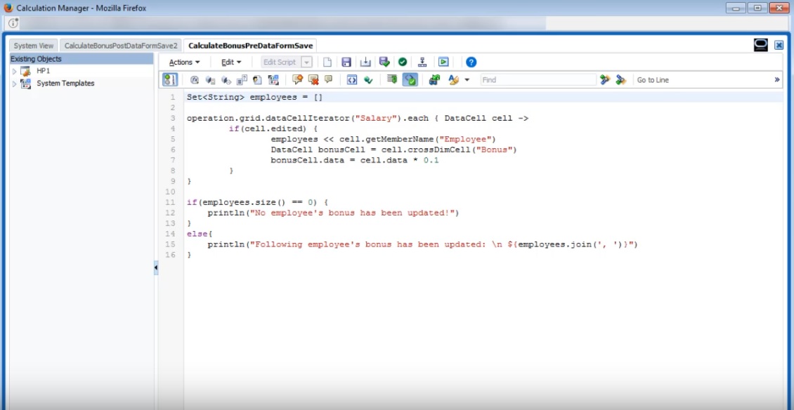Groovy Rule Script No Essbase Calc Script Generated