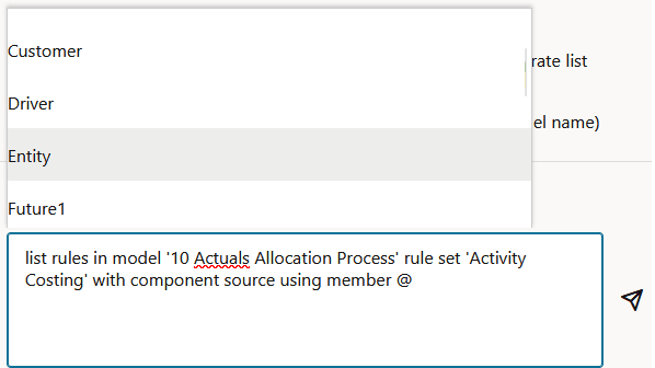 User request showing Entity selected in the pop-up list User request showing Entity selected in the pop-up list