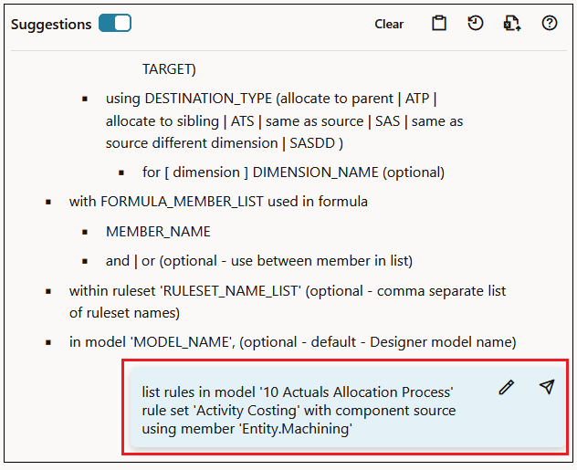Final user request displayed on the PCM Agent page Final user request displayed on the PCM Agent page