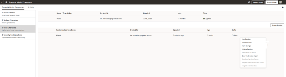 Apply Changes option Apply Changes option