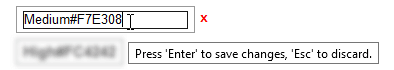 Editng or deleting a tag value.