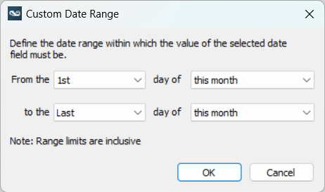 Advanced Filtering window in Integration Manager.