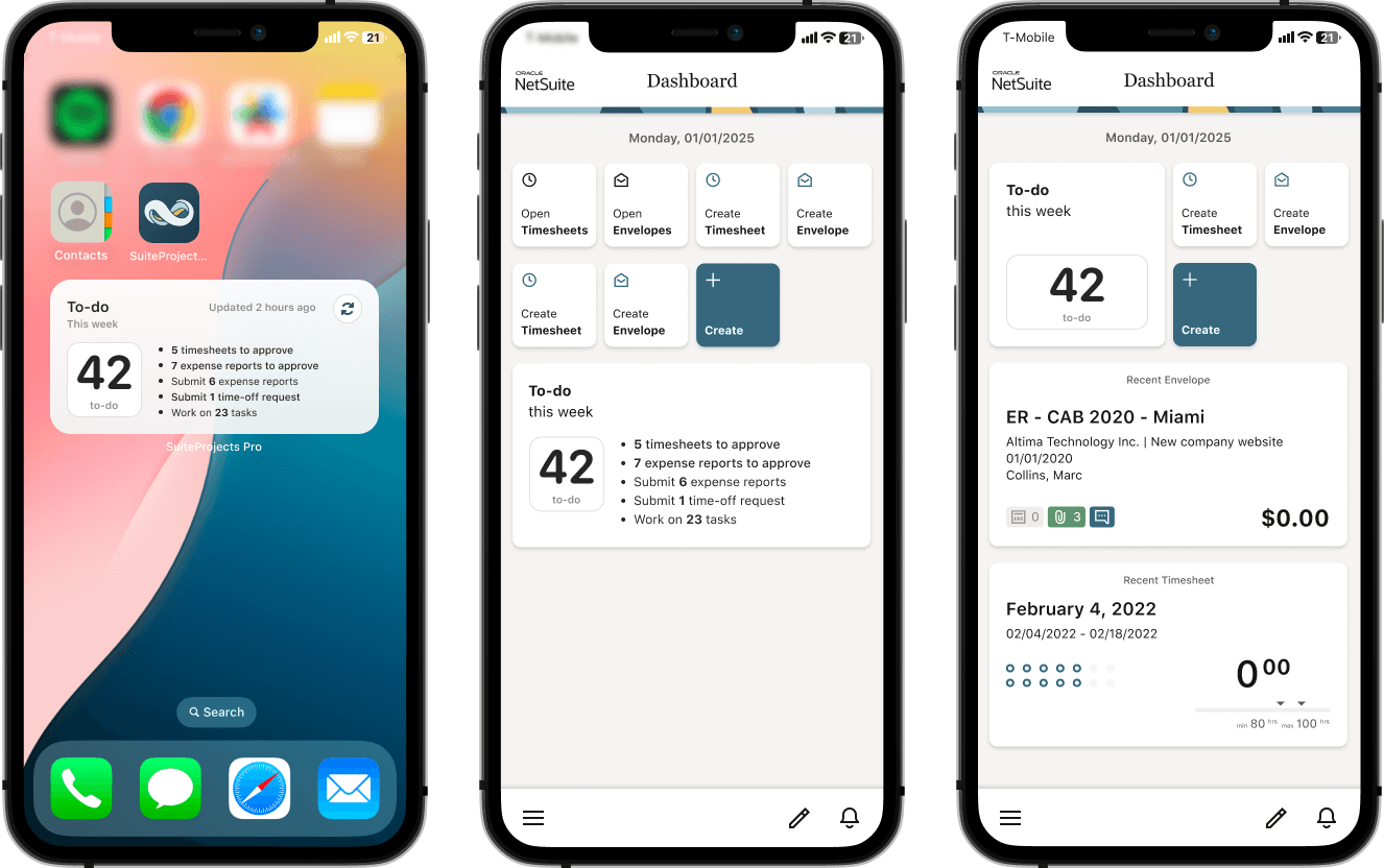 To-do list on the device home screen and in the mobile app dashboard.