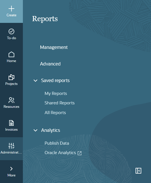 Analytics section in the Reports menu.