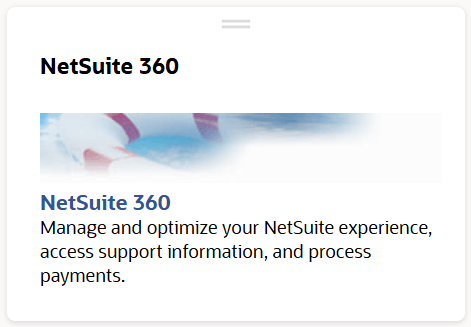 NetSuite 360 portlet