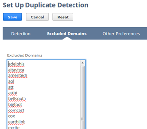 Excluded Domains subtab