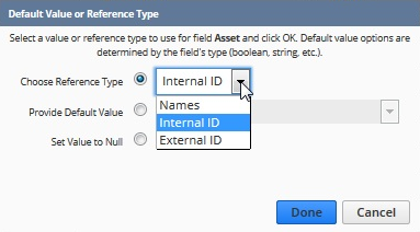 Setting the Reference Type for the DHR import