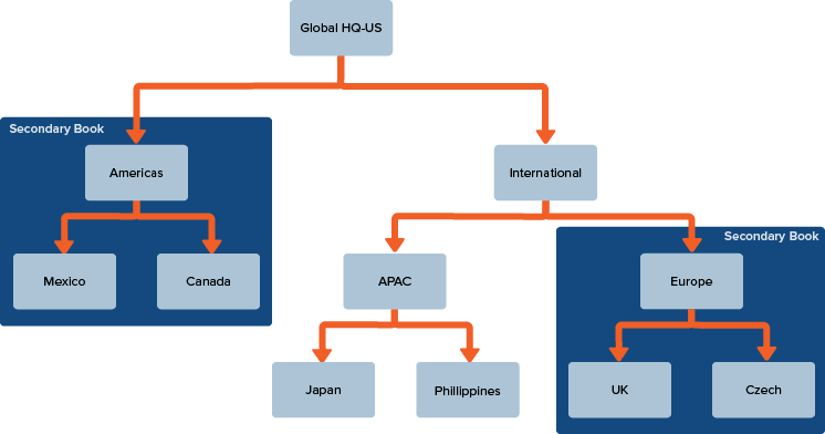 Parent and child subsidaries diagram