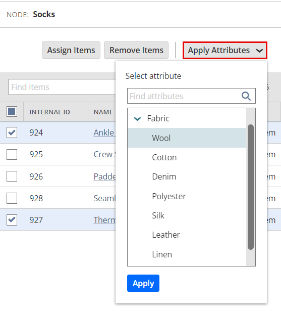 Apply Attributes in the Hierarchy Manager.