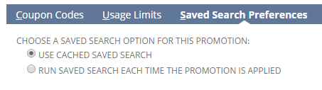 Use Cached Saved Search