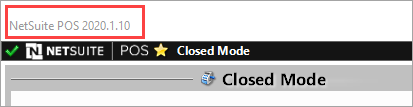 Version number in NSPOS closed mode