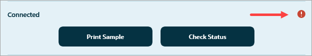 Printer connection status