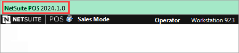 NSPOS version number on register