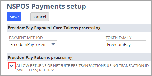 Check to allow returns