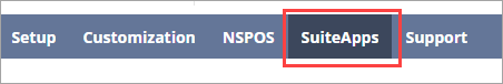 SuiteApps tab
