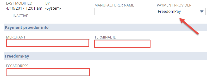 RA-Workstation form for FreedomPay.