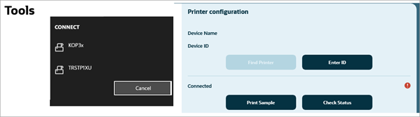Find printer results