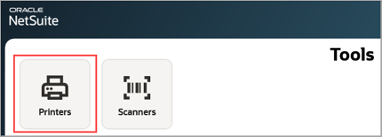 System Tools printers and scanners configuration options