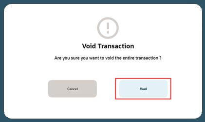 Confirm to void transaction