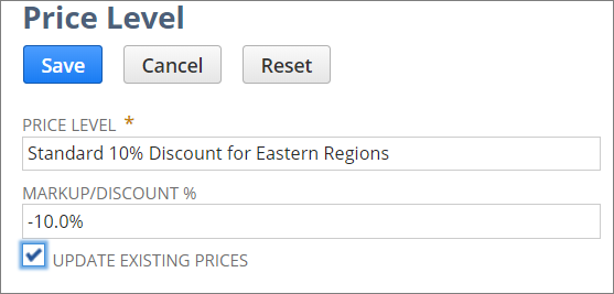 Price Level example.