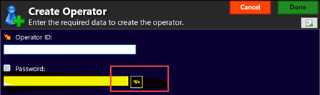 password field