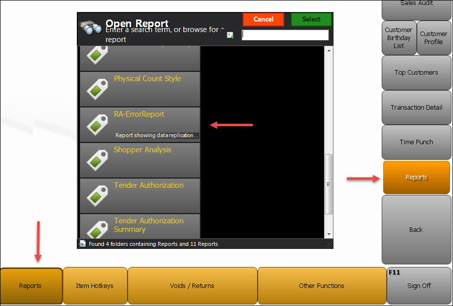 RA-ErrorReport button.