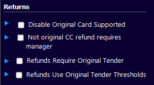 Returns flags