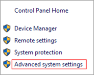 Win 10 Advanced System Settings