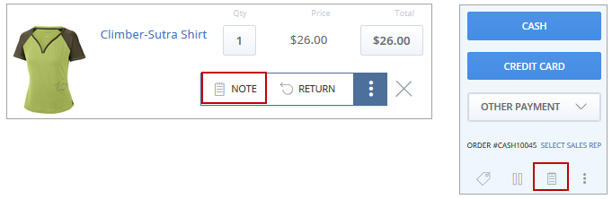 SCIS Transaction Note by Item