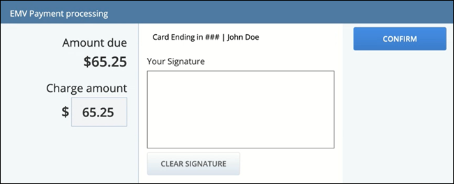 Signature Field on SCIS POS Tablet