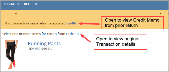 Open Transaction Link to view original details
