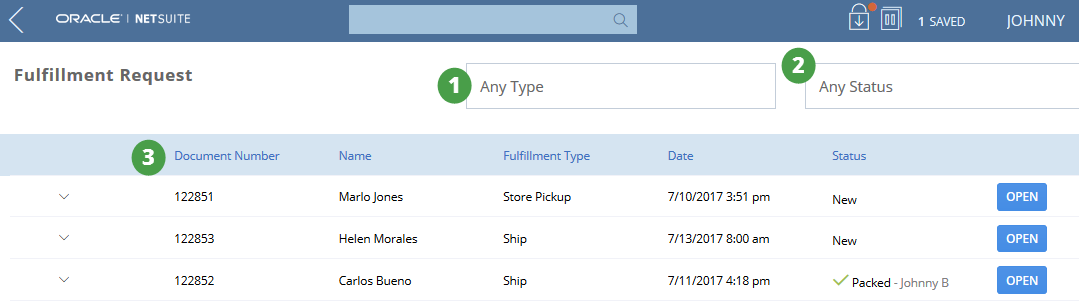 Fulfillment Request for Shipping and Pickup with SCIS