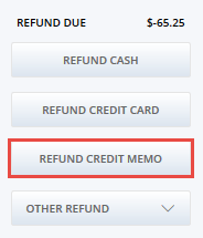 Tap Refund Credit Memo