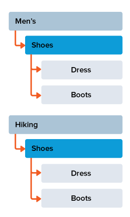 An example of subcategories in a parent category.