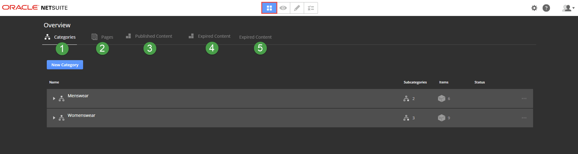 Site Management Tools Overview Mode