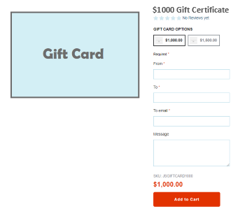 Gift certificate management