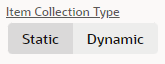 Item collection type toggle
