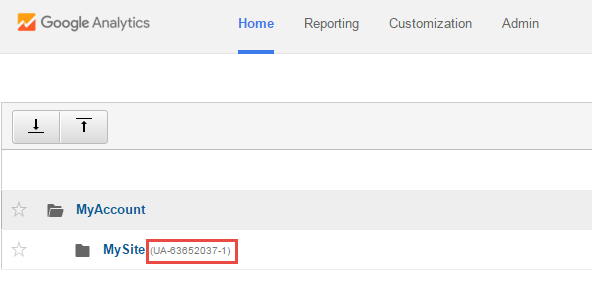 Google Universal Analytics ID sample