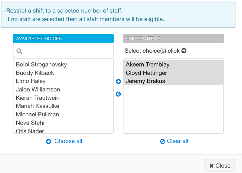 Adding employees to regular shifts