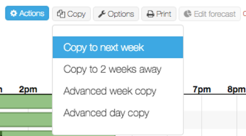 Adi Insights copying the week's schedule