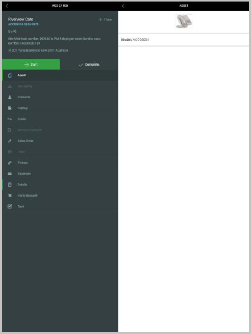 Tab asset appearance in large tablets.