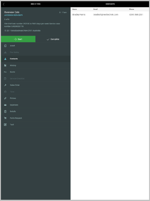 Task tab list appearance in large tablets.