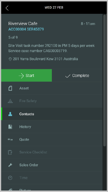 Task tab list appearance in smartphones.