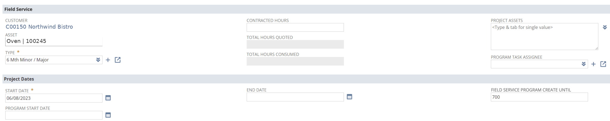 Program Case Type example