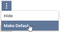 Screenshot of the Make Default option on the More menu.
