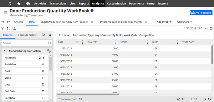 Screenshot of the Data subtab of a workbook.